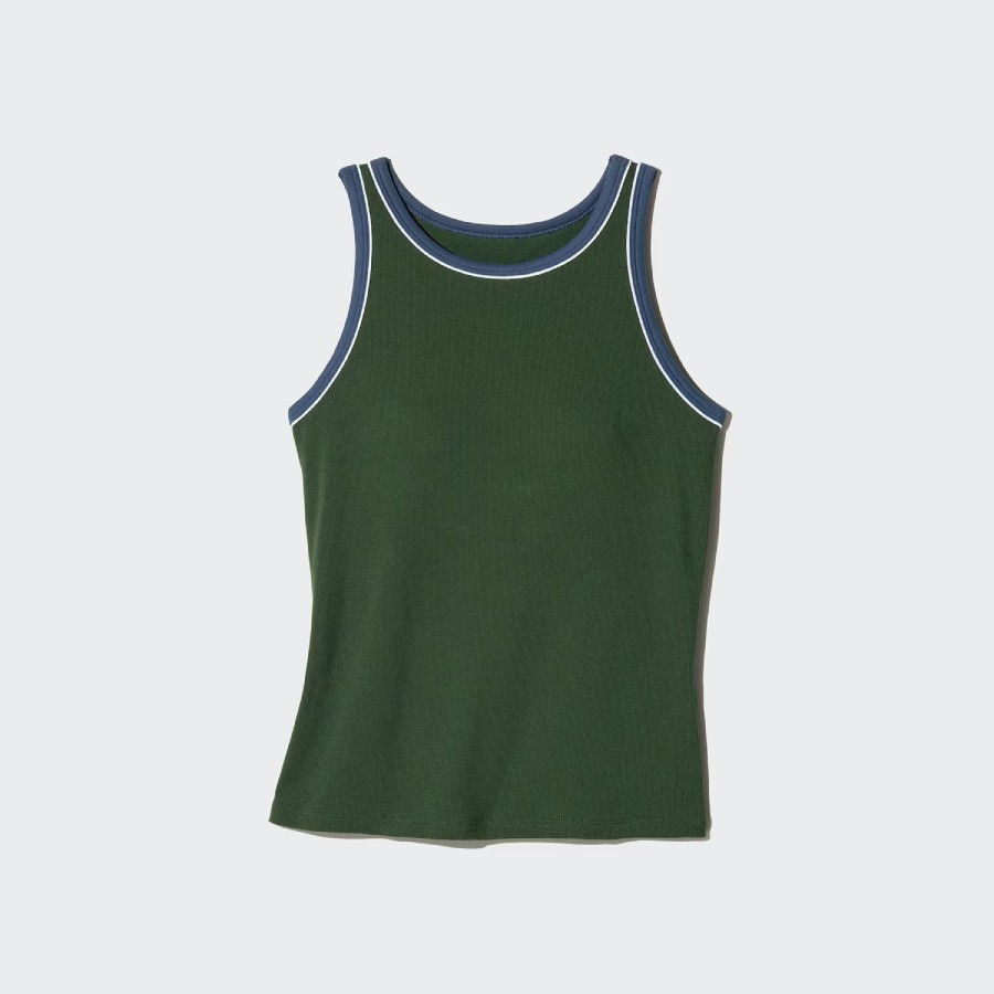 Thumbnail: UniQlo Rib Bra Top / American Sleeve – 482198 Japan best brand