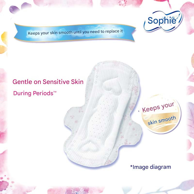 Sofy Hadaomoi Ultra Slim Sanitary Napkins – Extra Large for Daytime Use with Wings, 26 cm