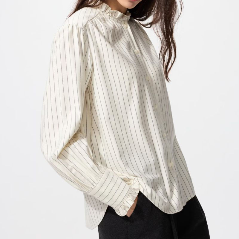 UniQlo Flannel Frill Shirt — 480433