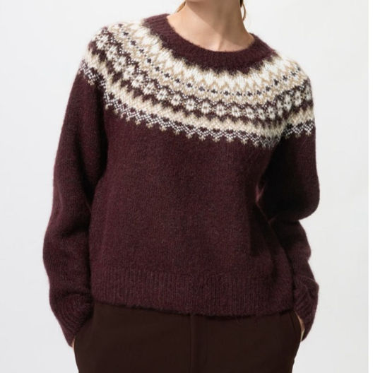 Thumbnail: UniQlo Fluffy Crew Neck Sweater 479233