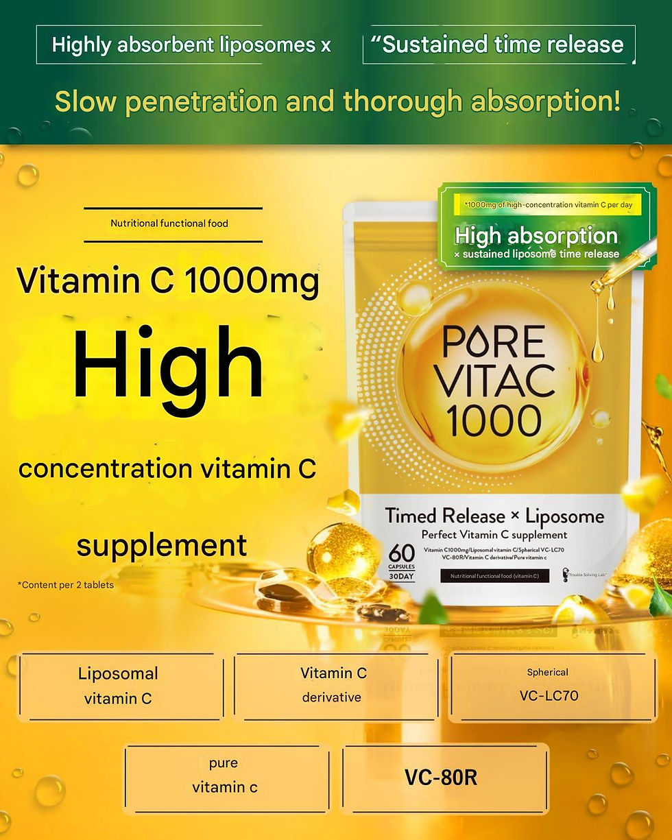 Pore Vita C 1000 is a high-concentration vitamin C supplement