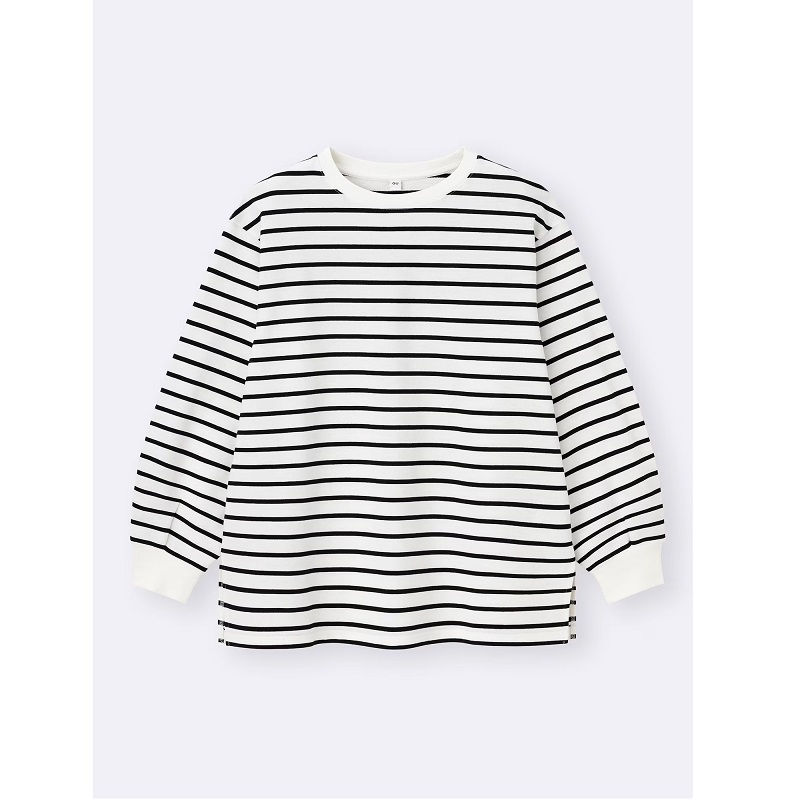 Lightweight Sweat Oversized Border Long Sleeve T-Shirt 358184