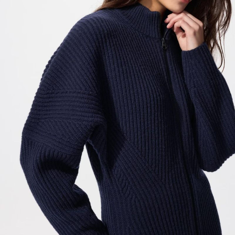 UniQlo Lambswool Zip Midi Dress — 483112