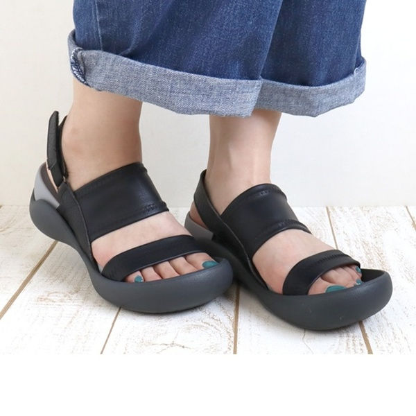 RegettaCanoe CJCH-1003a Covered Heel Suede-Effect Two-Tone Sandals (Women)