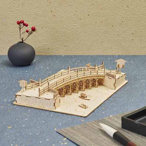 ギミキンのみ ki-gu-mi Nihonbashi Wooden 3D Puzzle – DIY Craft Kit for