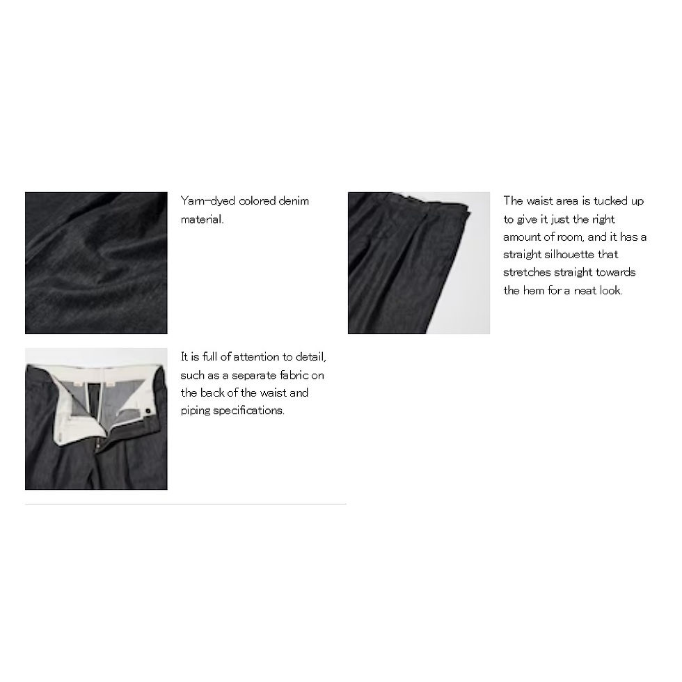 Thumbnail: UniQlo Tuck Straight Pants / Denim 479821