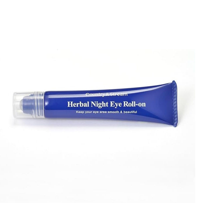 Country & Stream Herbal Night Eye Roll-On (15 ml) | Eye Serum with Retinol, Ceramides & Hyaluronic Acid
