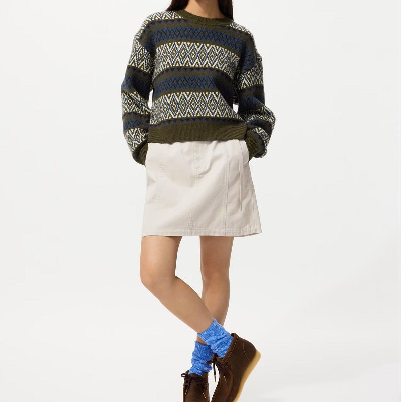 Thumbnail: UniQlo Fair Isle Crew Neck Sweater — 479865