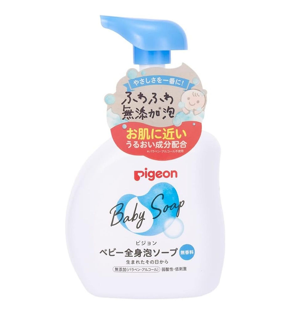 Pigeon Baby Full Body Foam Soap | 16.9 fl oz (500 ml) | Gentle & Moisturizing Baby Wash