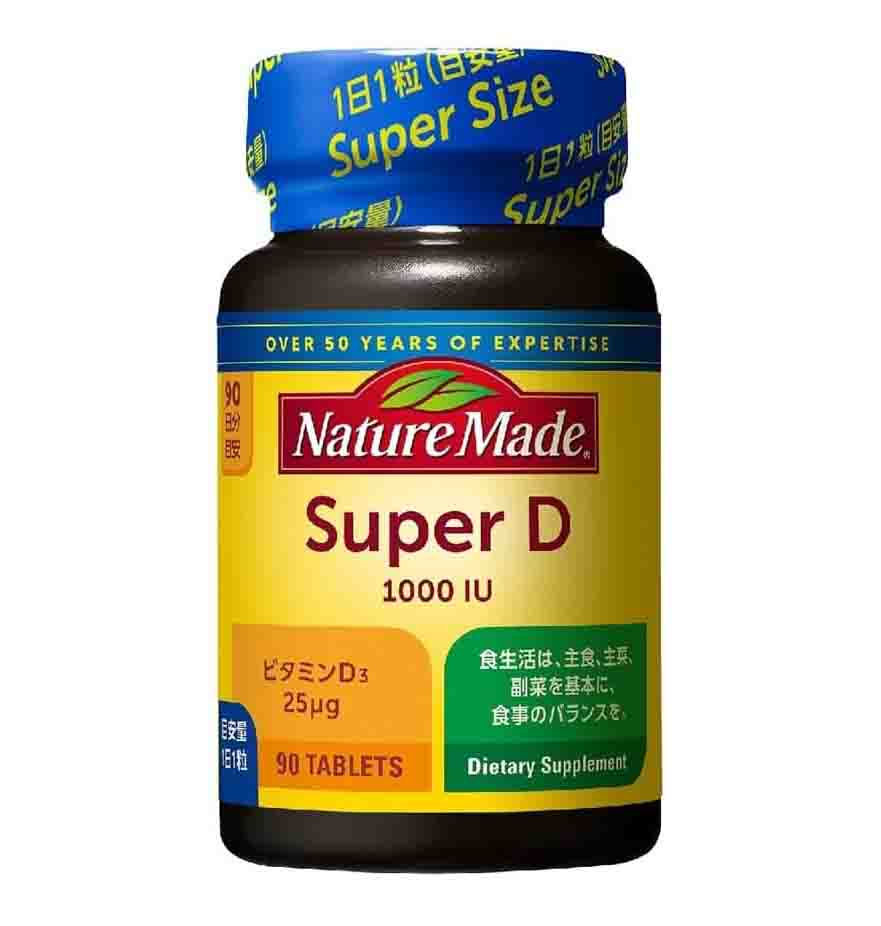 Nature Made Super Vitamin D (1000 I.U.) – 90 Tablets