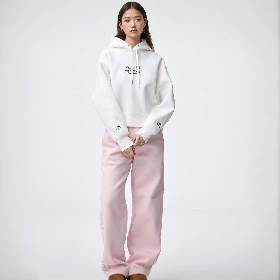 GU Heavyweight Sweat Short Hoodie – Sanrio Characters 360193