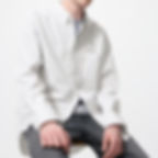 UniQlo Broadcloth Shirt / Stripe / Button-Down (488654)