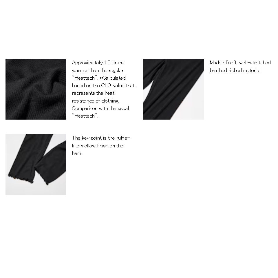 Thumbnail: UniQlo HEATTECH Extra Warm Cashmere Blend Ribbed Leggings 483110