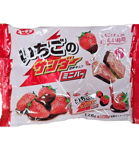 イチコ Ichigo no Thunder Mini Bar (Strawberry Thunder), 128g | Japan Shop