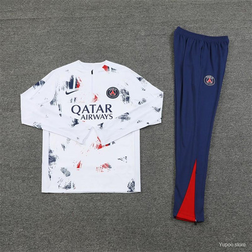 psg white and blue tracksuit