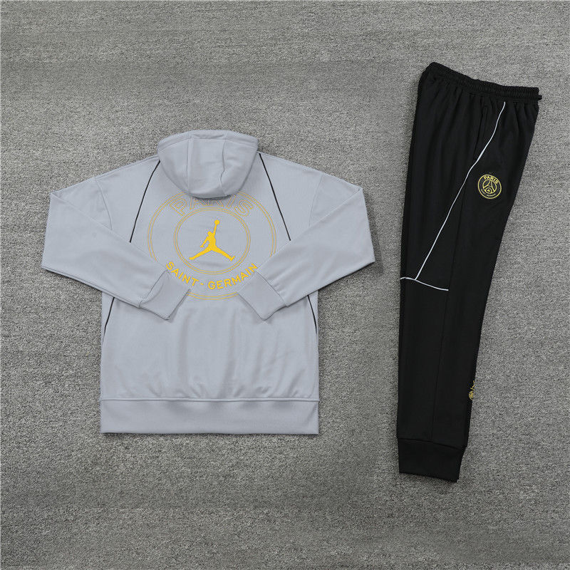 Thumbnail: PSG Grey Black Yellow Hooded Tracksuit