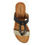 Thumbnail: Lunar Porto wedge sandal in black & gold