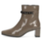 Thumbnail: CAPRICE DOLLY ANKLE BOOT IN PATENT OLIVE GREEN