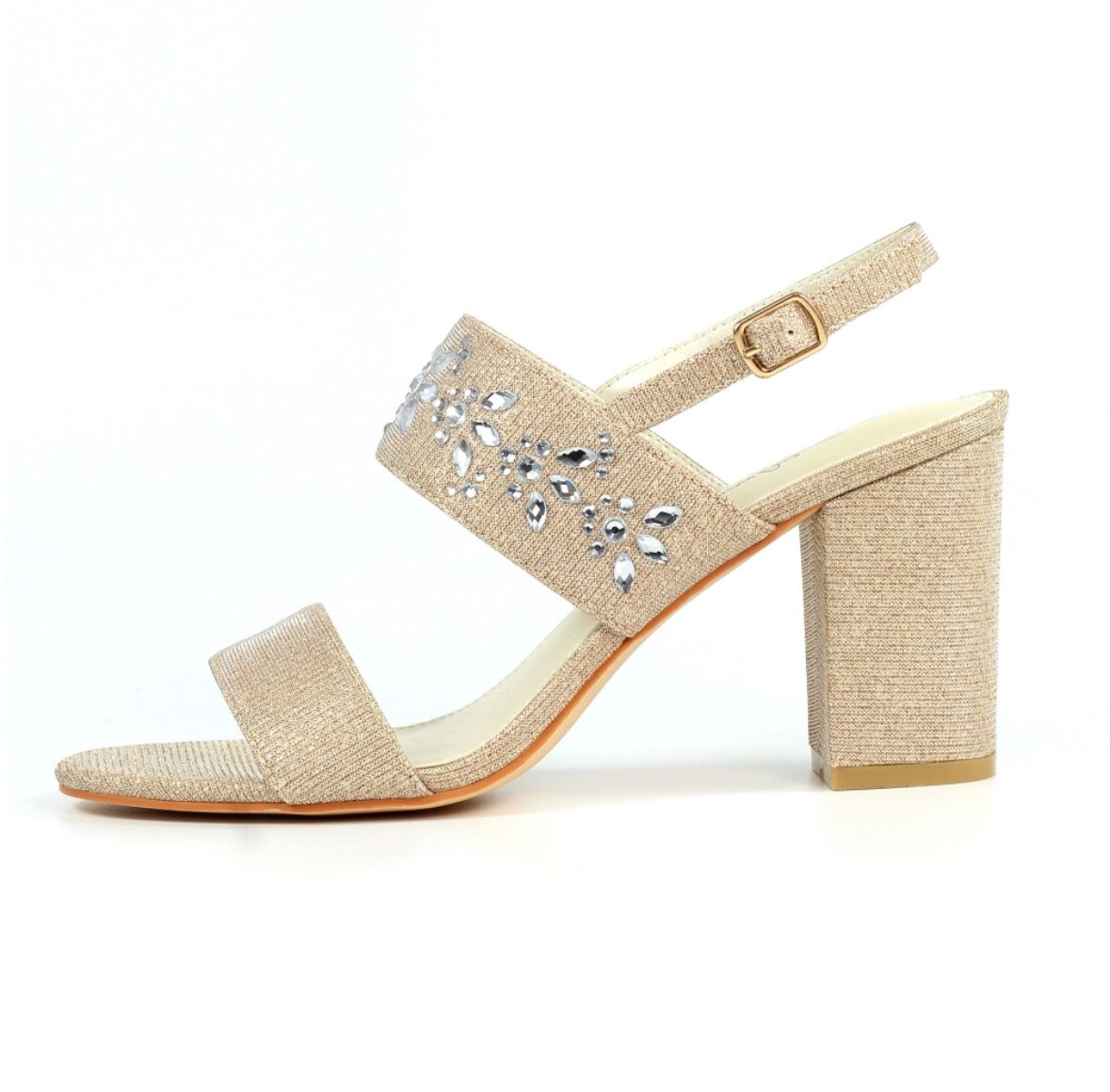 Lunar Willow block heel dress sandal in light gold