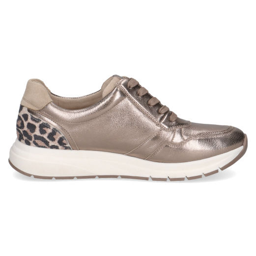 Thumbnail: Caprice Shandy fashion sneaker in taupe metallic 23751-45-366