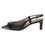 Thumbnail: Peter Kaiser Ibiza black leather slingback pump with leopard print toe – available at House of Heels