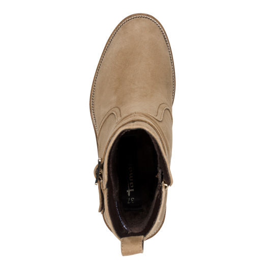 Thumbnail: Tamaris Daisy ankle boot in beige nubuc 25383-45-400