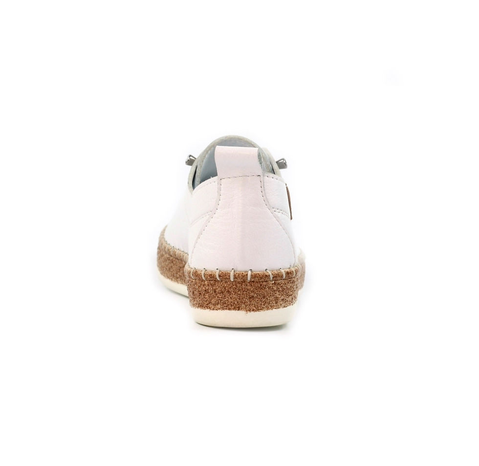 Thumbnail: Lunar Evie plimsoll in white leather