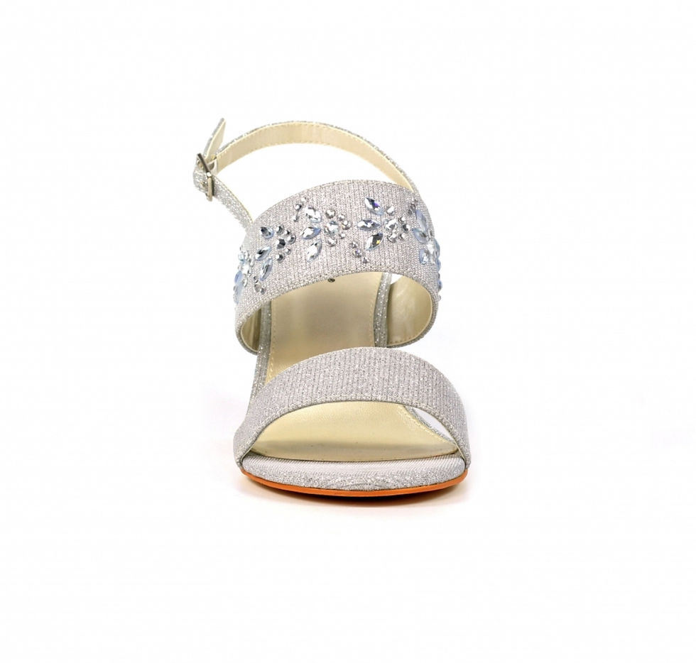 Thumbnail: Lunar Willow block heel dress sandal in silver