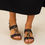 Thumbnail: Lunar Darcy sandal in black & gold