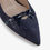 Thumbnail: Capollini Allegra slingback kitten heel in navy blue leather