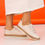 Thumbnail: Lunar Evie plimsoll in cream leather