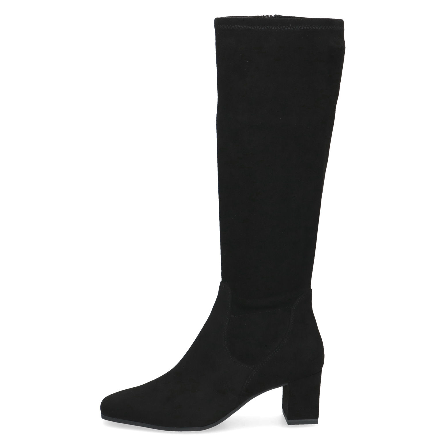 Caprice Tracy black vegan stretch knee-high boot 25547-41-044