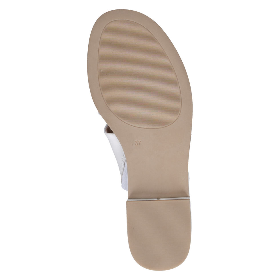 Thumbnail: Caprice Monaco slip on sandal in white Nappa leather