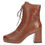 Thumbnail: CAPRICE TELMA PLATFORM LACE UP BOOT IN TAN
