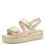 Thumbnail: Marco Tozzi Carly platform sandal in light gold
