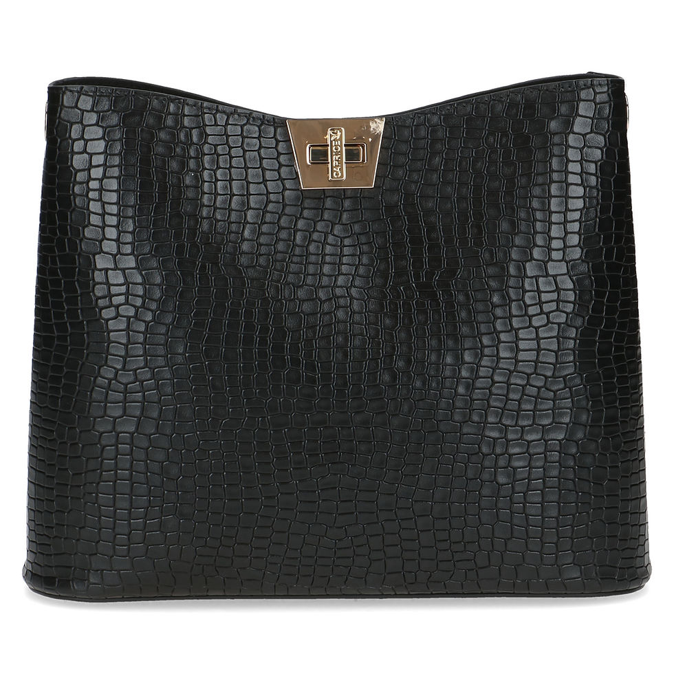 Caprice Florence handbag in black croco leather 61020-45-014