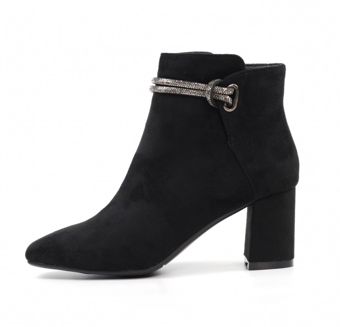 Lunar Pasha glam ankle boot in black