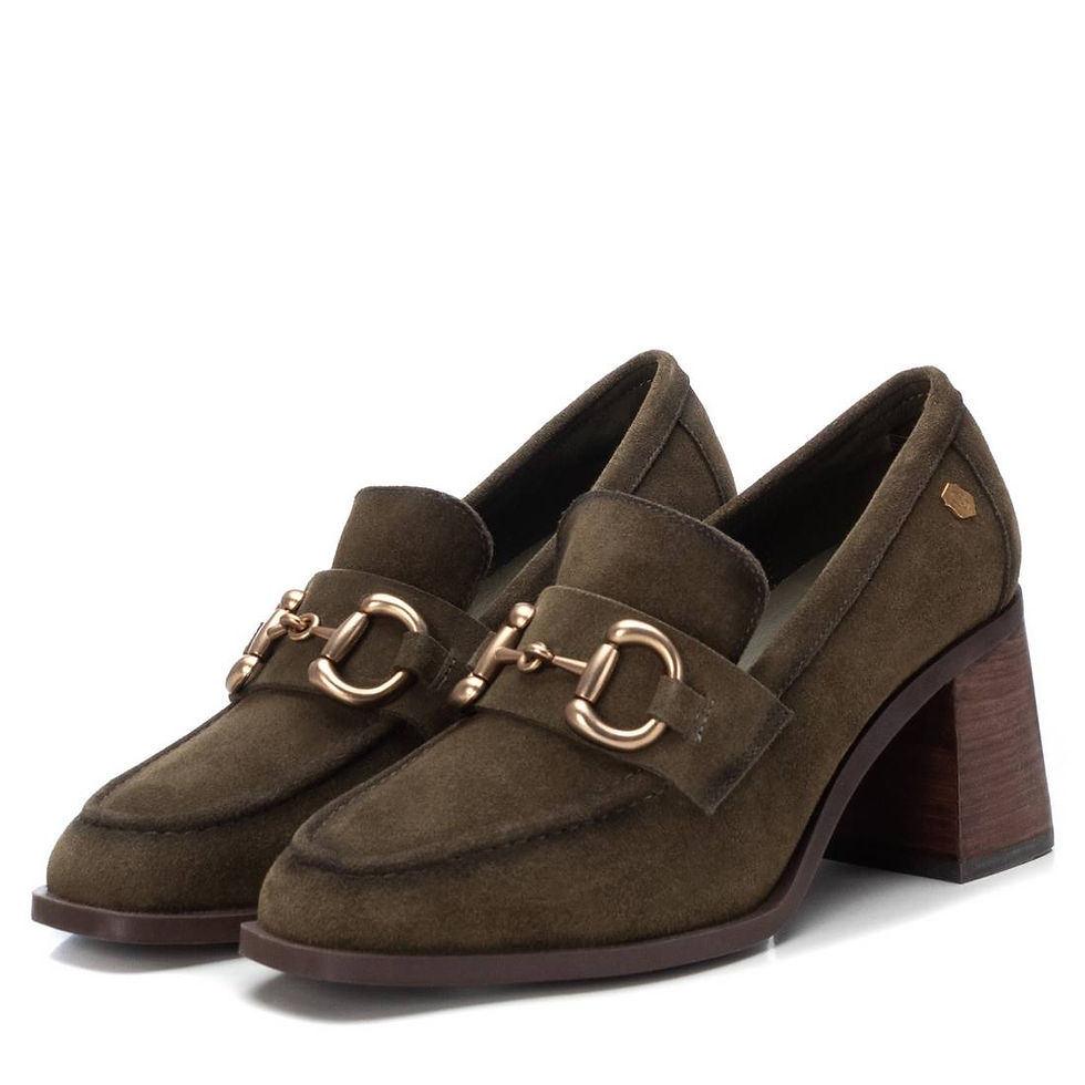 Thumbnail: CARMELA MARTINA COURT SHOE IN KHAKI SUEDE