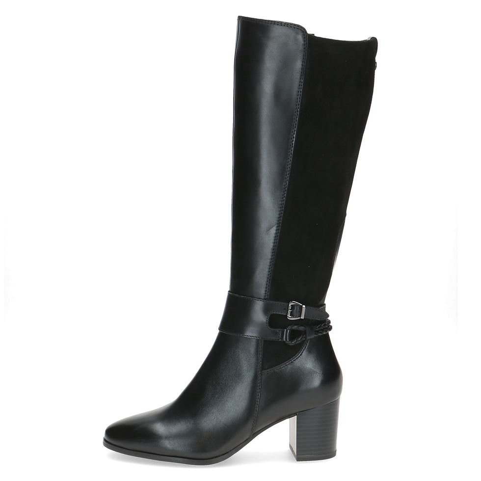 Caprice Pamela knee high boot in black leather