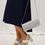 Thumbnail: Lunar Willow block heel dress sandal in silver