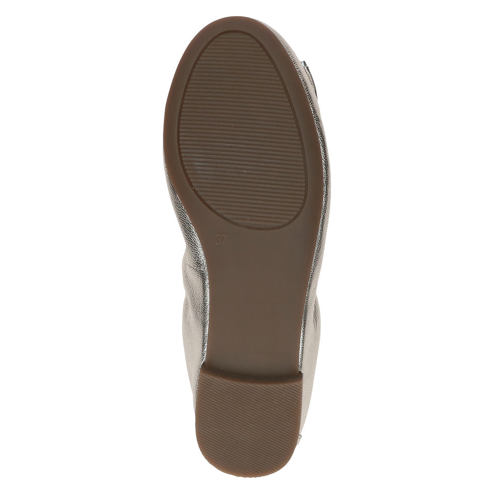 Thumbnail: Caprice Kendra ballet pump in platinum metallic leather