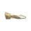 Thumbnail: Pascucci Ciara gold textured leather pump with comfortable low heel