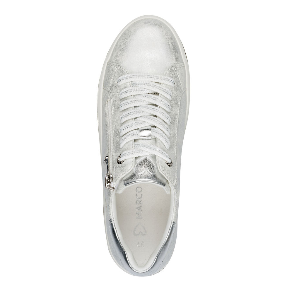 Thumbnail: Top view of Marco Tozzi Ago sneaker with lace-up front, soft lining and comfortable Feel Me footbed