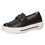 Thumbnail: Caprice Sloane slip on sneaker in black leather