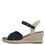 Thumbnail: Tamaris Sophie wedge sandal in navy blue suede
