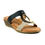 Thumbnail: Lunar Porto wedge sandal in black & gold