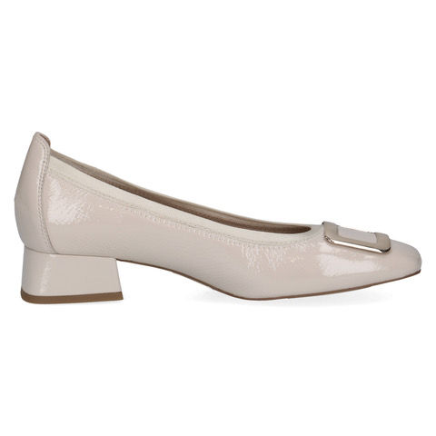 Thumbnail: CAPRICE SEVILLE COURT SHOE IN OFF WHITE PATENT LEATHER 