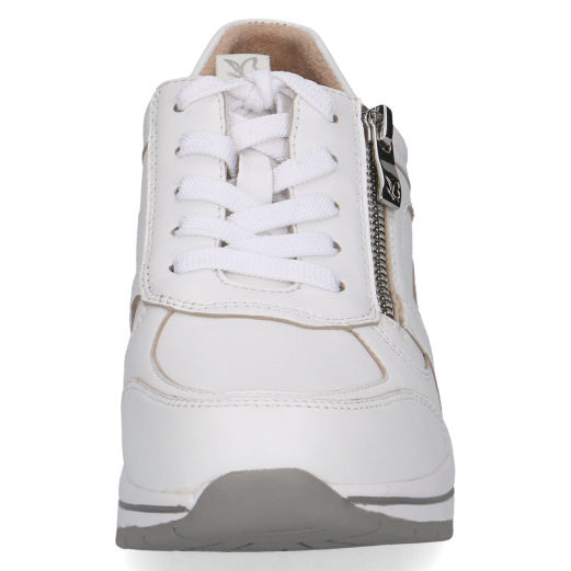 Thumbnail: Caprice Danica wedge comfort sneaker in white Nappa leather