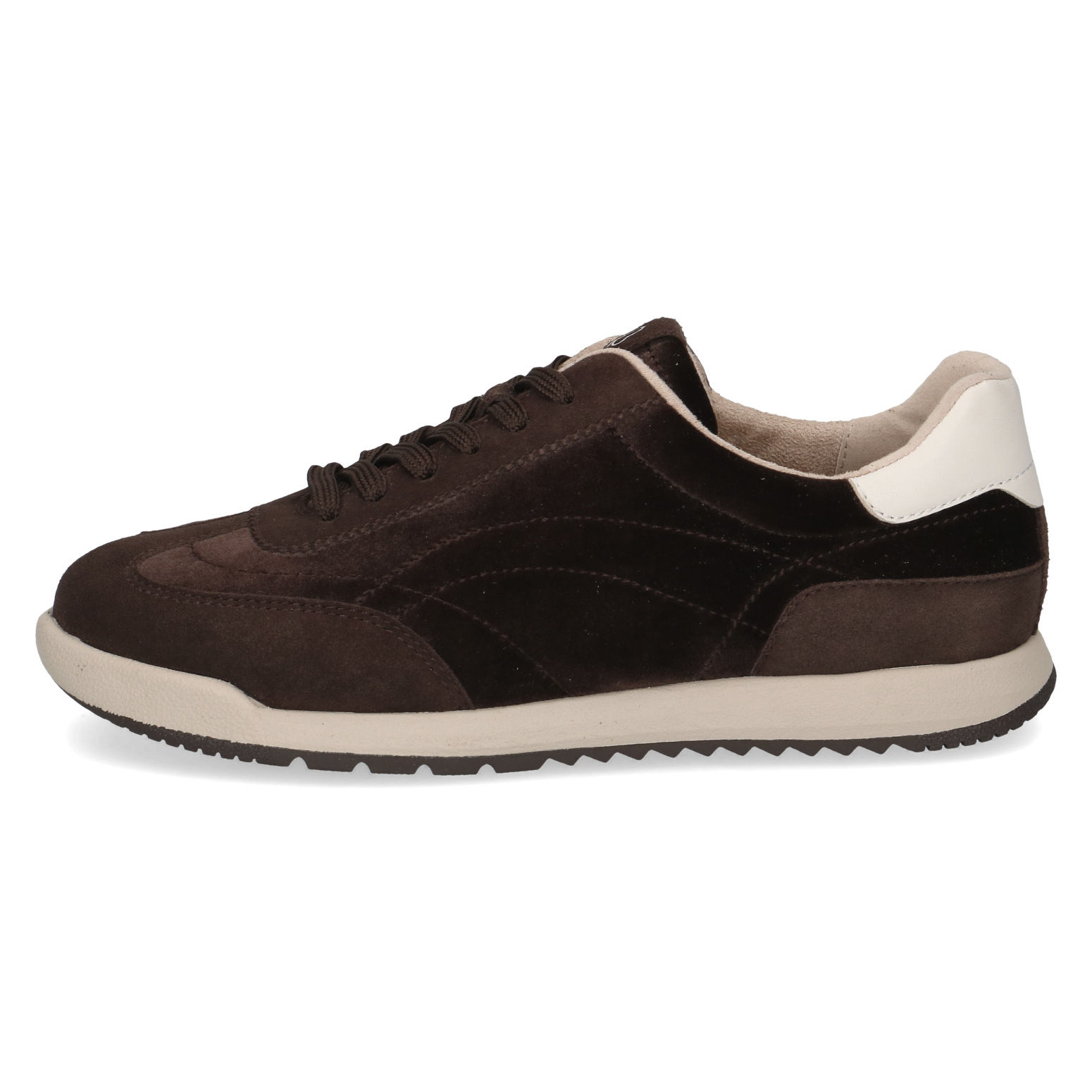 Caprice Goldie retro sneaker in chocolate brown 23714-47-329