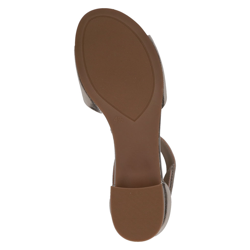 Thumbnail: Caprice Carla low heel comfort sandal in platinum metallic 
